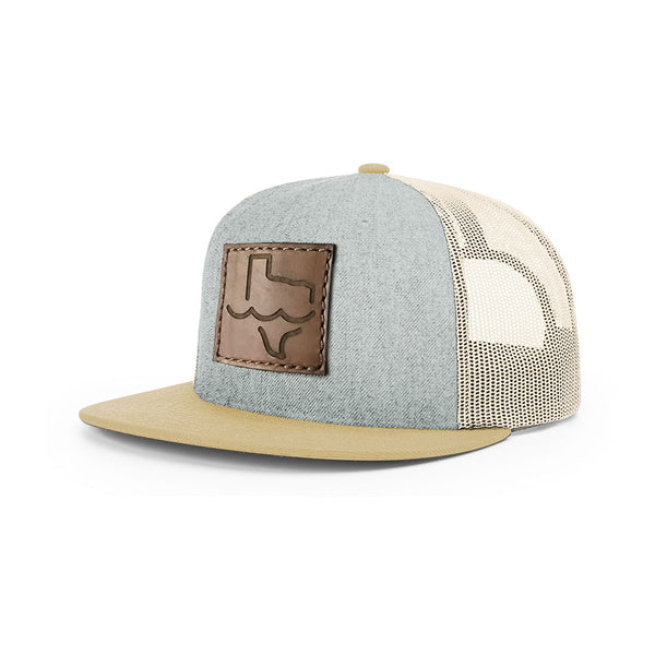 Texas Lakes Leather Patch Snapback Hat